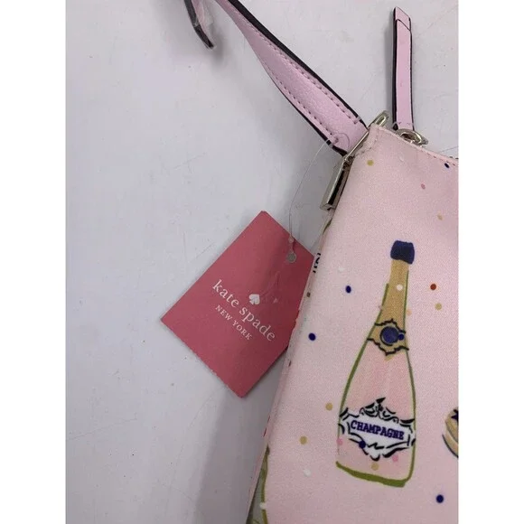 Kate Spade Triple Gusset Crossbody DOWN CHAMPAGNE NWT Blemished - Picture 4 of 13
